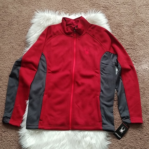 Spyder Other - Men Spyder Full Zip Stryke Jacket Red